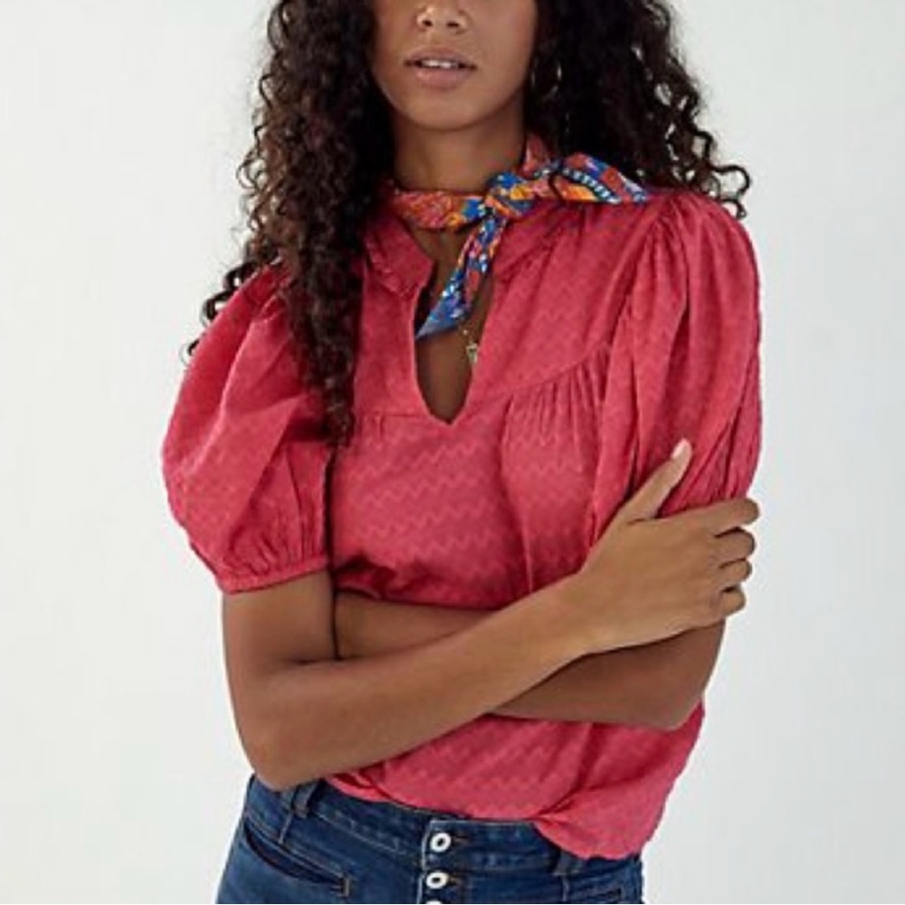 Anthro Saison de la Fleur Zosia Textured Blouse NWOT size M